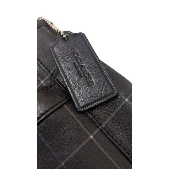 Coach Black Tattersall Leather Tech Messenger Crossbody Bag F71757 - Picture 4 of 12